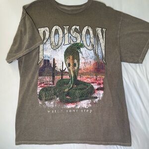 PacSun Poison Cobra Graphic T-Shirt - Brown